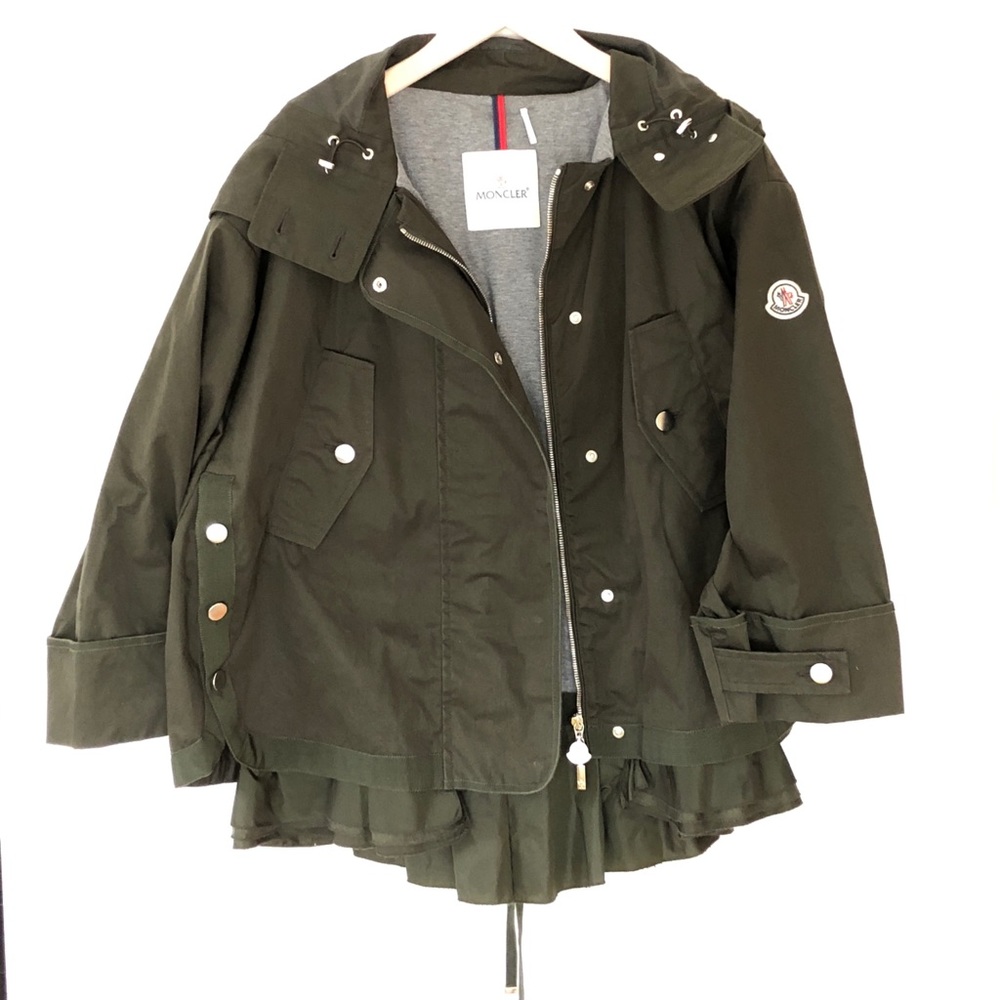 Moncler Hooded Parka w/ Ruffle Bottom